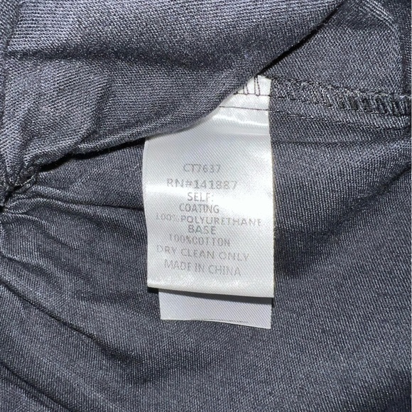 CLEARANCE Fab’rik faux leather (coated) cropped peplum top - black - medium - Picture 3 of 3